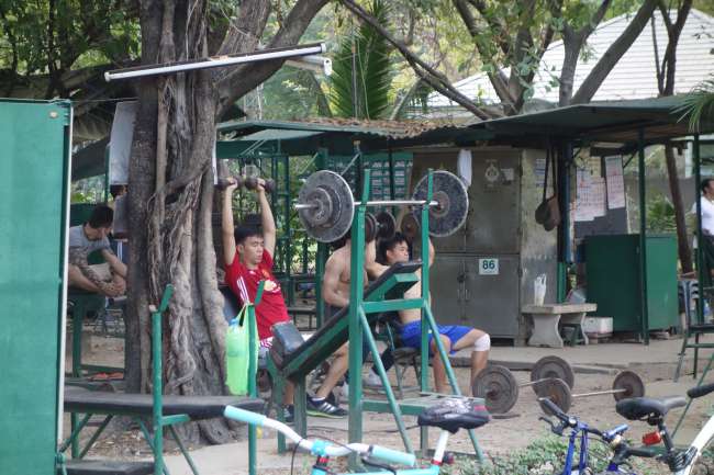 Workout at Lumpini Park