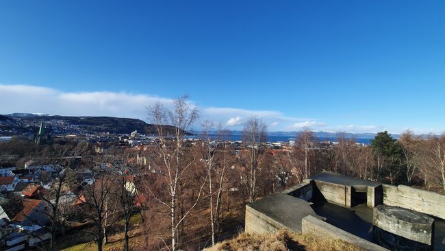 Ausblick von der Festung auf die Trondheimer Fjorde