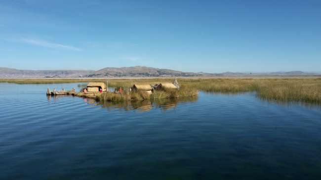 Floating island of the Uros people