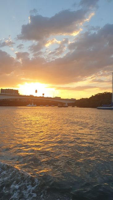 Brisbane - Sunset from the ferry