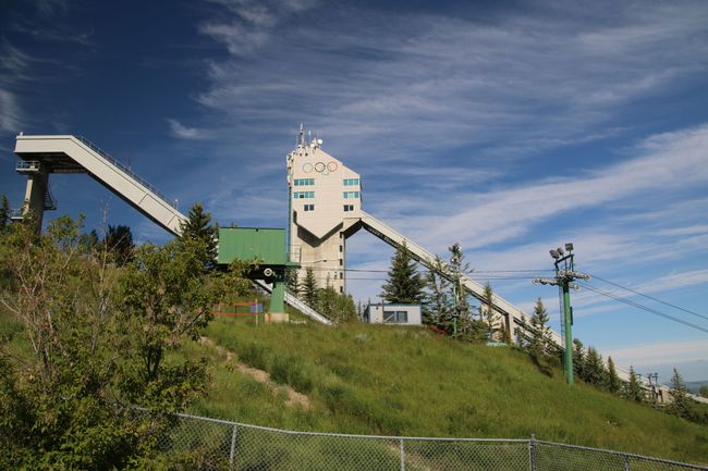 The Olympic ski jump - that's all we got to see...