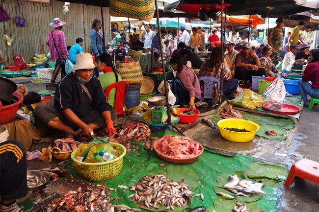 Local market in Battambang 