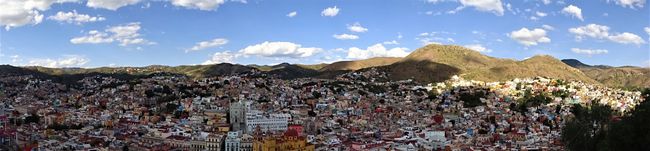 Panoramablick über die Stadt Guanajuato