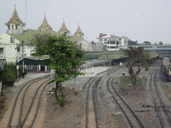 Old train station in Yangon