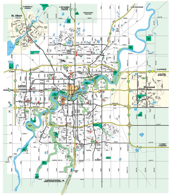 Edmonton Stadtplan