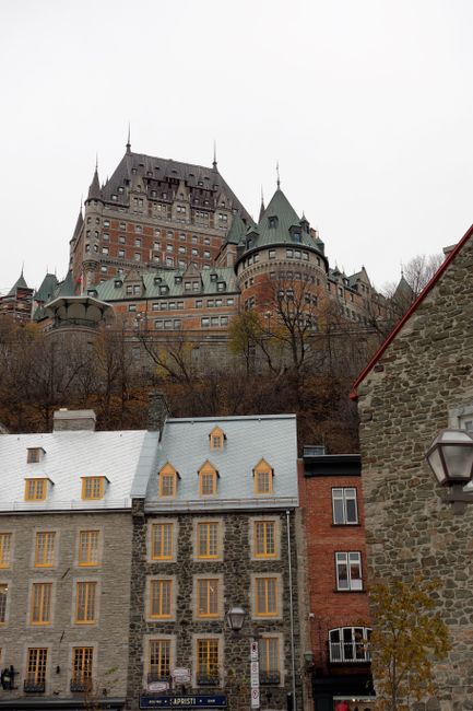 View of the Château Frontenac from the Quartier Petit-Champlain