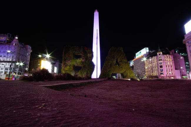 Obelisk at night