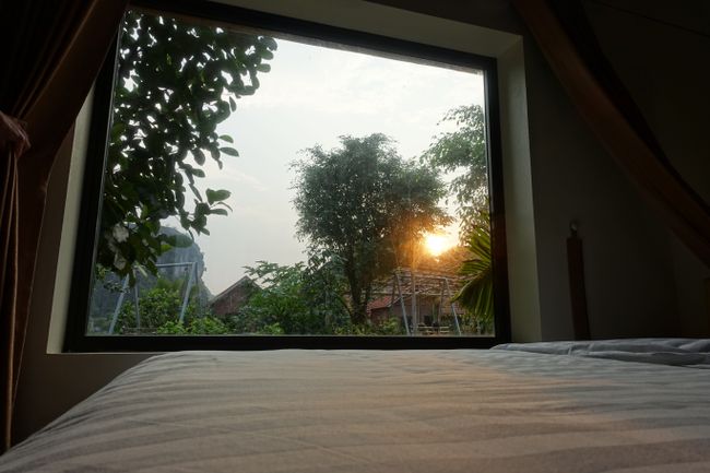 Sonnenuntergang aus unserem Zimmer
