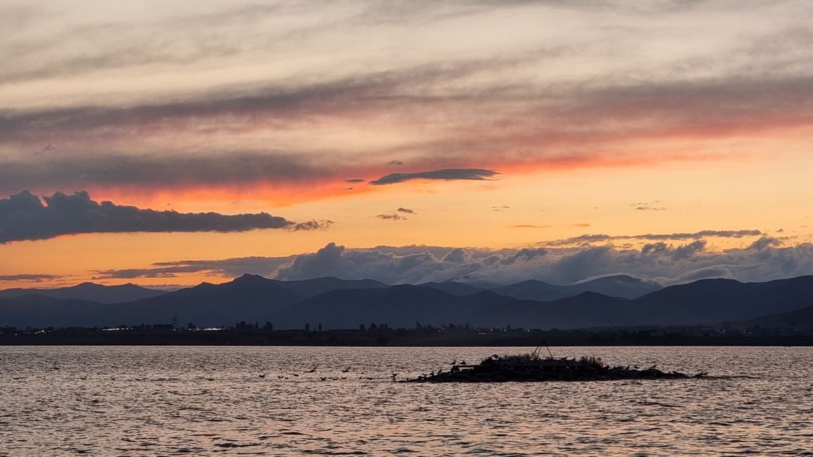 Evening atmosphere at Lake Sevan