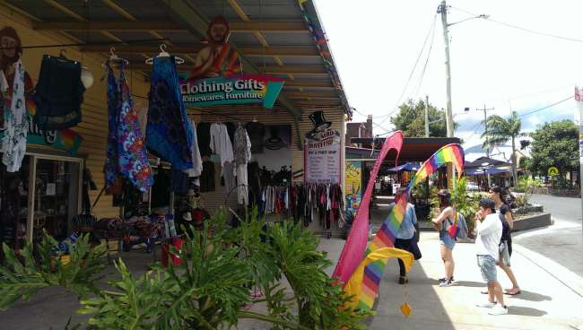 Colorful shops in Nimbin