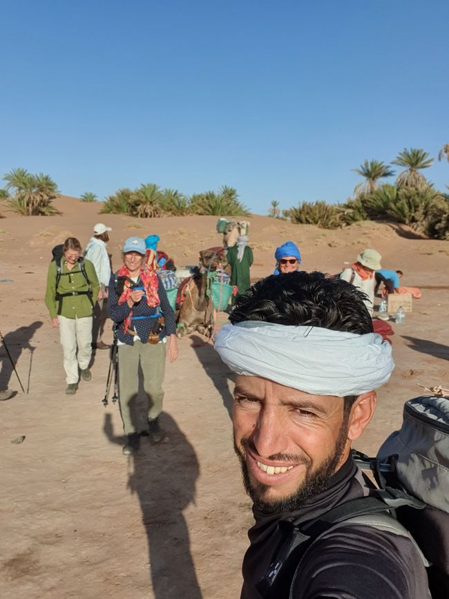 Desert trek in the Sahara