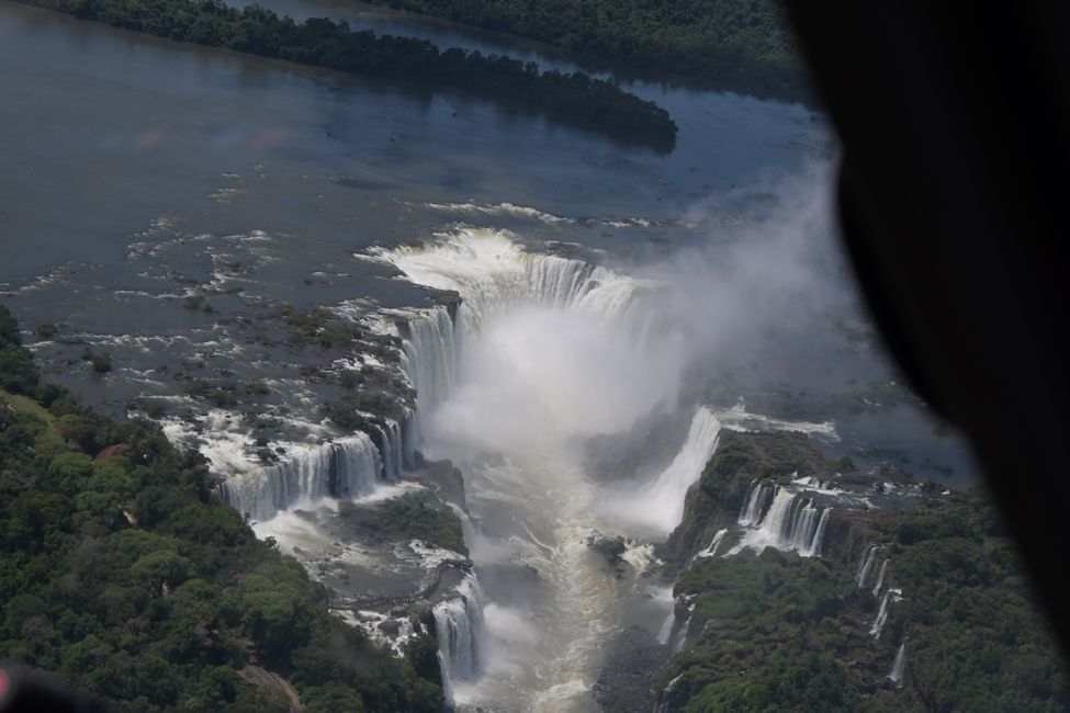 Argentina+Brazil - Iguazu Falls from Above