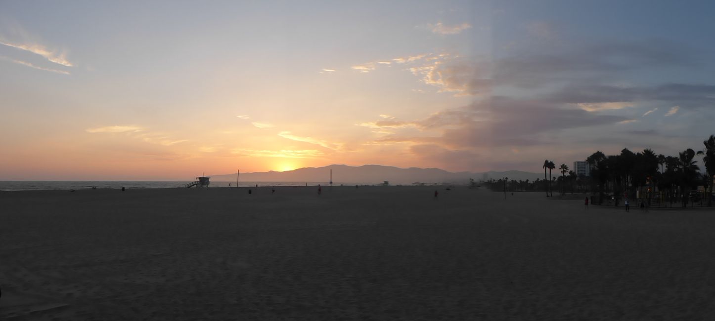 Sunset at Venice Beach on the first evening