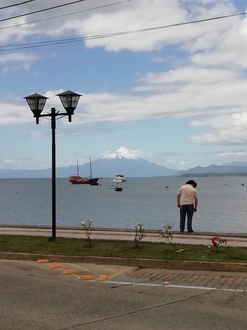 Blick auf den Osorno von Puerto Varas