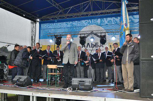 Performance on the occasion of the city festival in Schtschyrez