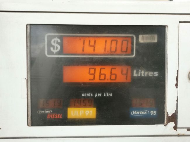 Die Benzinpreise!