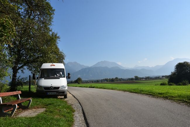 Parking spot between two Slovenian villages