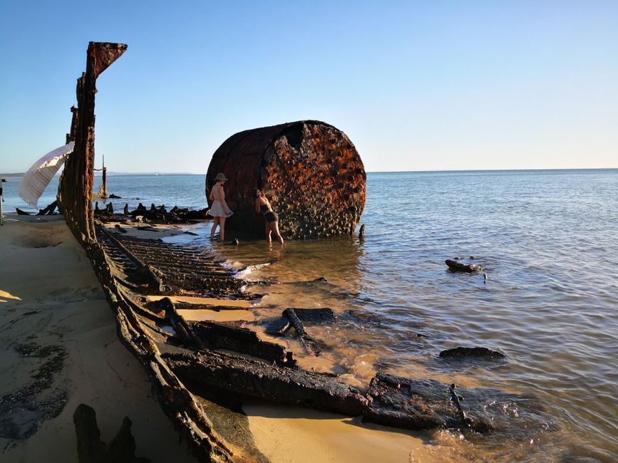 Schiffswrack an Moretons Ostküste