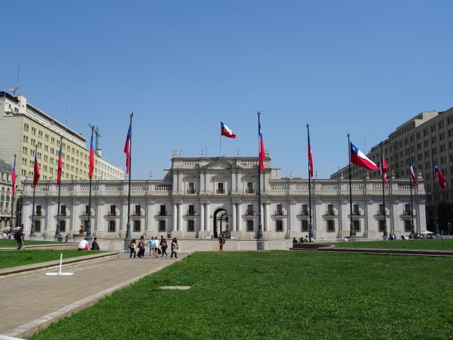 La Moneda, der Regierungssitz in Santiago 