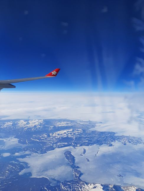 Flug von Zürich nach Vancouver über Grönland