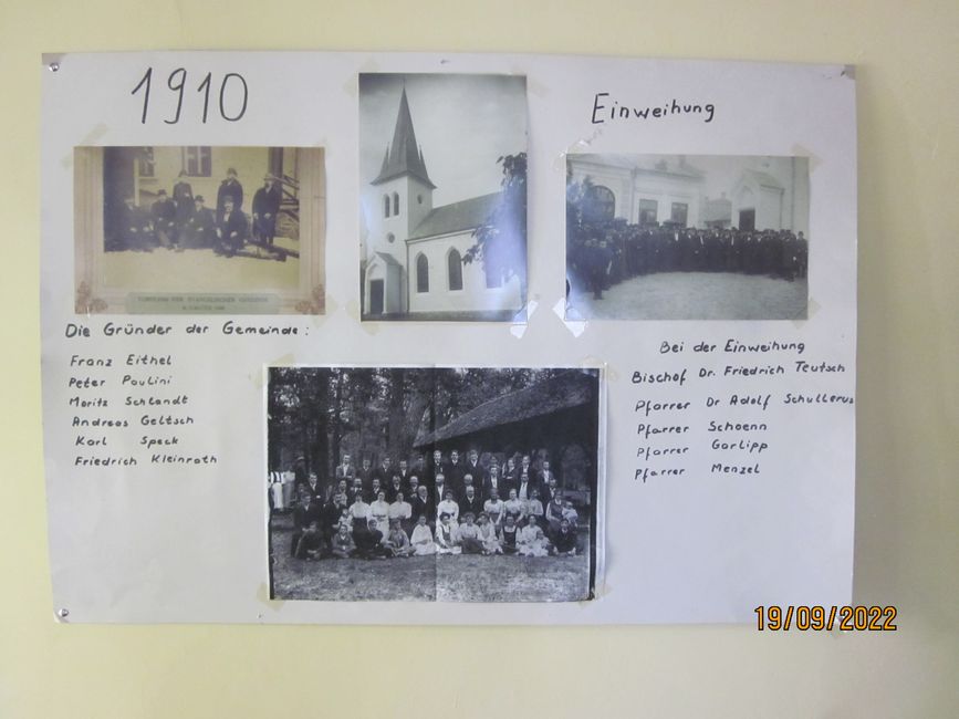 Photographs commemorating the construction of the church