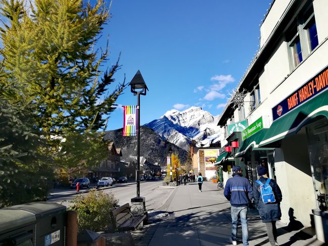 Banff with a view of the Rockies 
