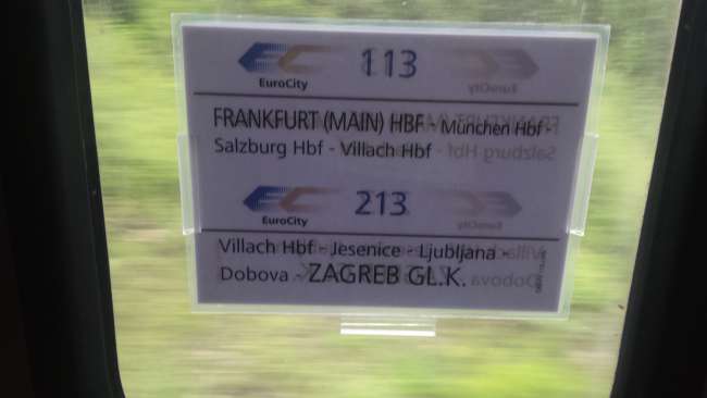 Im Zug von Schwarzach nach Ljubljana
