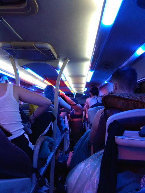 Night bus with 'beds'
