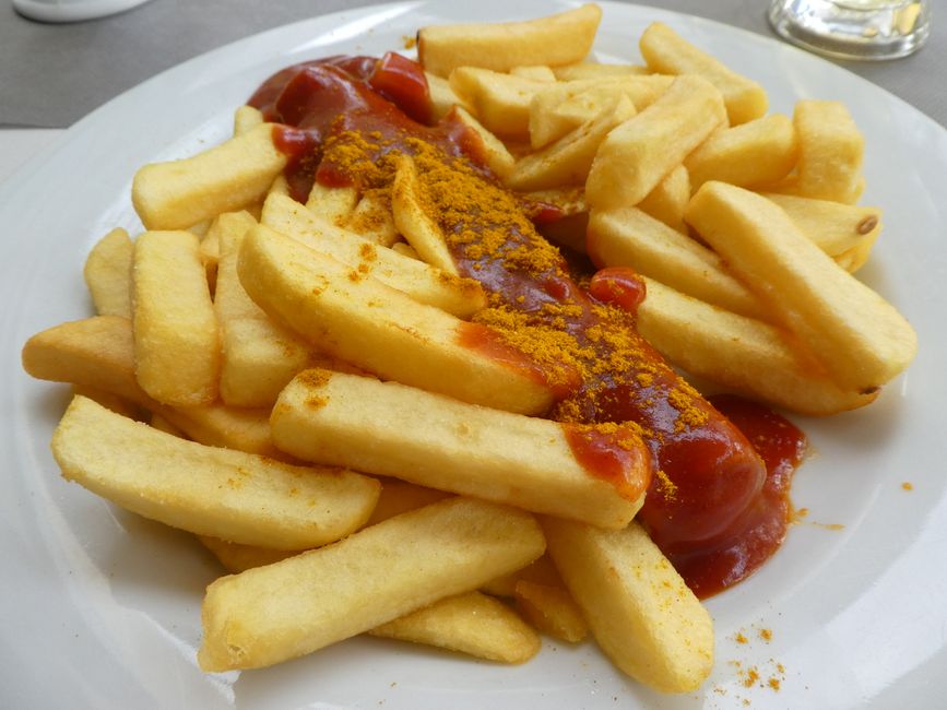 Currywurst with fries :)