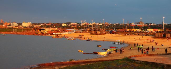 the city beach on the Rio Paraguay