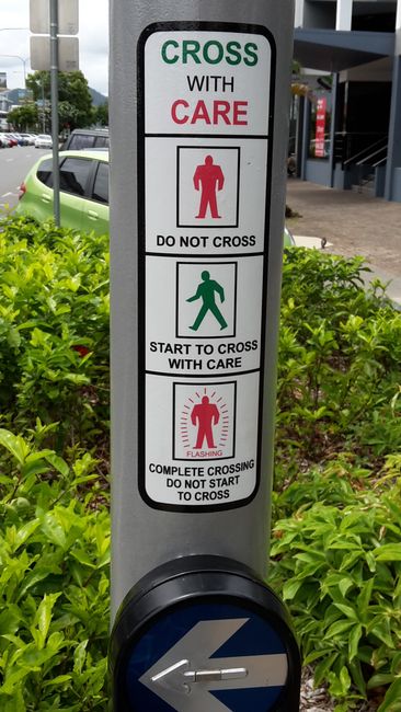 Because in Australia, crossing the street is a science