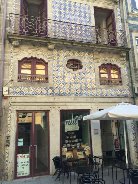 lovely facades with many typical tiles 