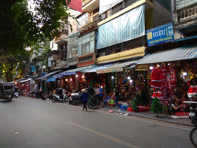 Christmas street in Hanoi