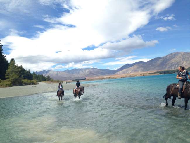 Horseback riding at Lake Tekapo