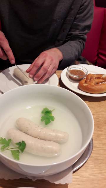 White sausage breakfast