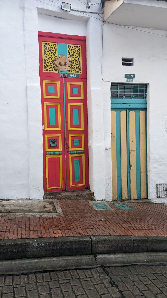 Tür des Hostels Bogota 