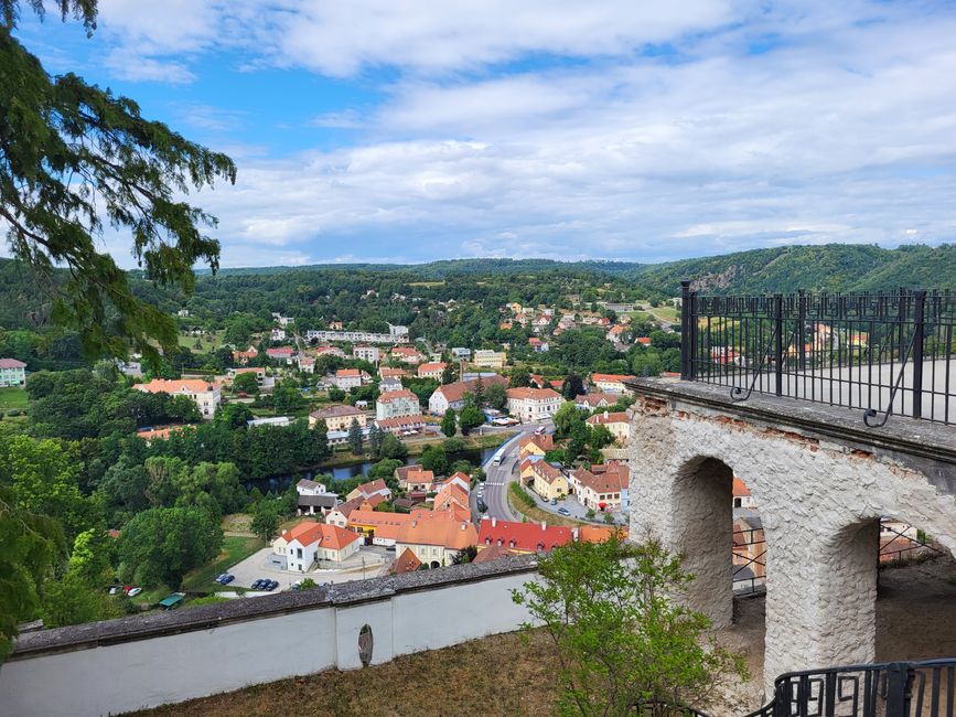 Ausblick vom Schloss Vranov nad Dyjí