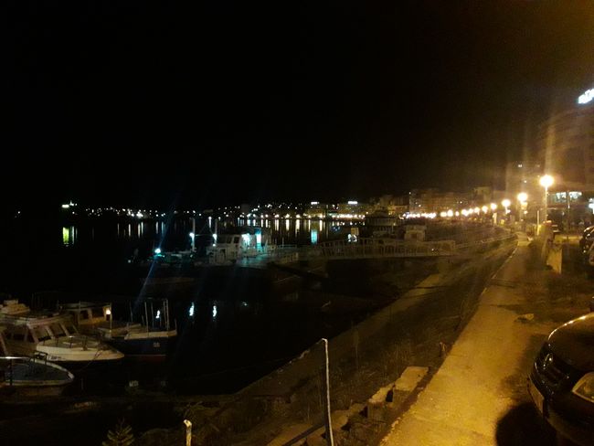 waterfront at night