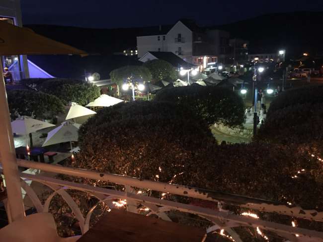 Blick von der Terrasse des Restaurants Cocos