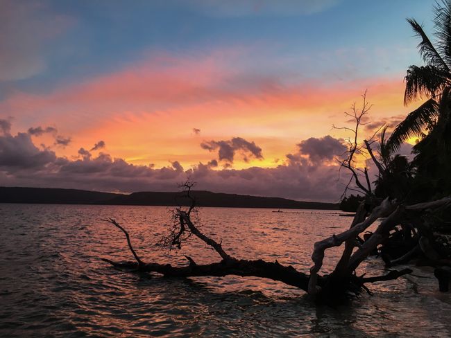 Sonnenuntergang auf Moso Island
