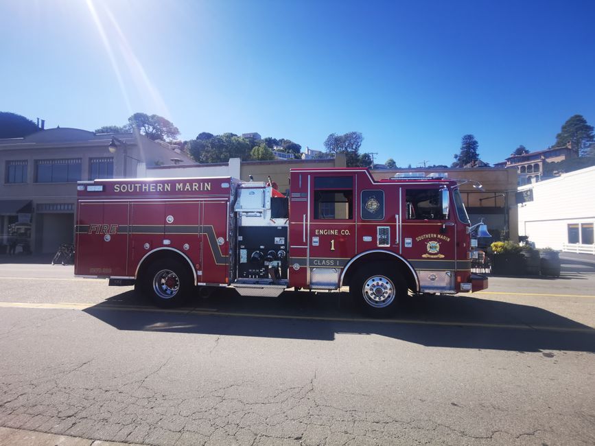 Feuerwehrauto in Sausalito