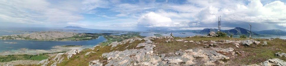 Panorama from the top of Torghatten