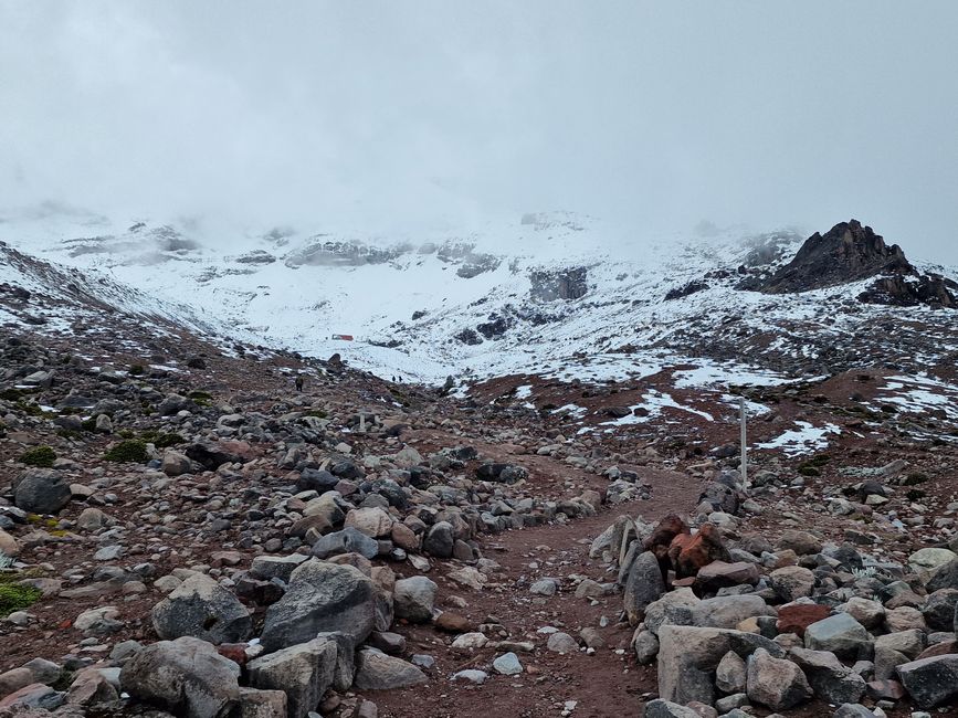 dort liegt der Gipfel vom Chimborazo
