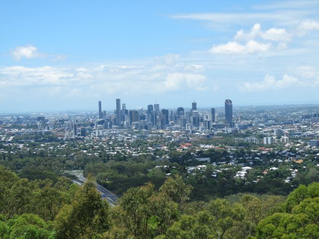 A little hike from the summit of Mount Coot-Tha