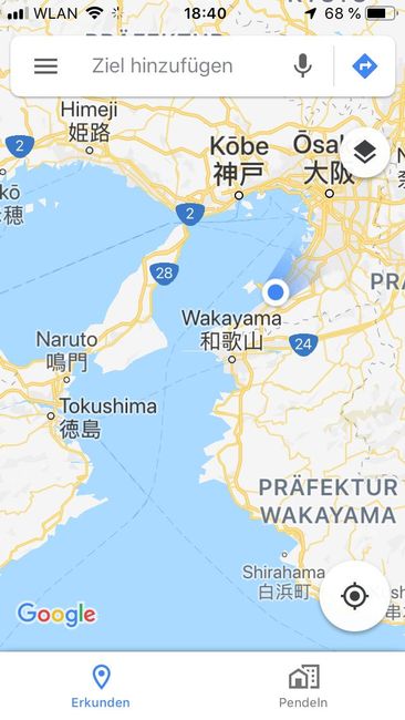 And still a long way to go until we finally reach Tokushima.