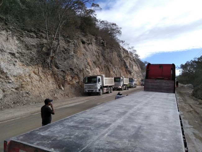 Baustelle auf dem Weg nach Guate