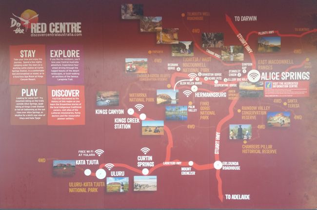 Overview map of the Red Centre