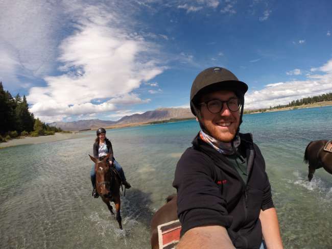 Horseback riding at Lake Tekapo