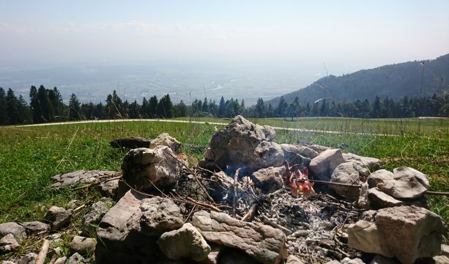 no hike without Cervelat, a traditional Swiss sausage