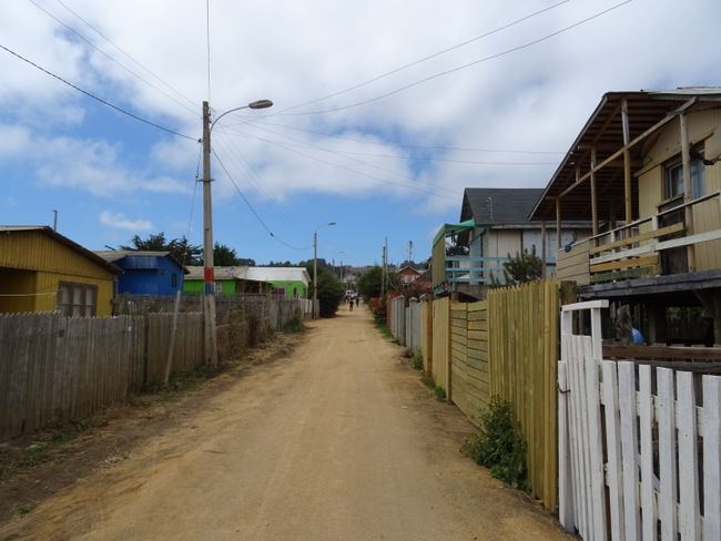 Pichilemu. The small humble town reminds a little of the movie 'Jaws'. The small houses serve as weekend residences for Chileans.